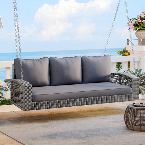 Wicker person porch swing - wicker,
